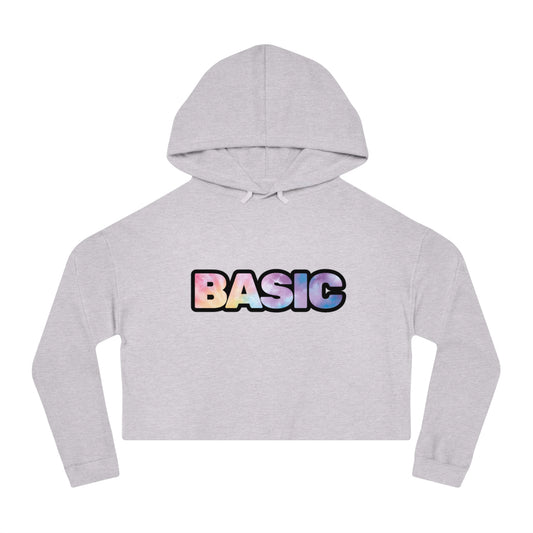Basic, Womens Cropped Hooded Sweatshirt, Gen Z