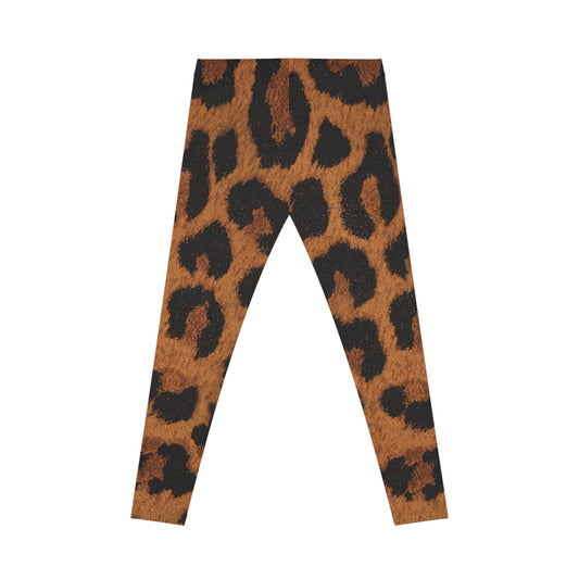Leopard Print Leggings, Leopard Print Yoga Pants, Women's Casual Leggings, Workout Pants, Leggings