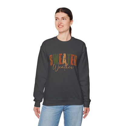 Cozy Sweatshirt for Fall - 'Sweater Weather' Unisex Crewneck, Perfect for Autumn Gatherings, Thanksgiving, Casual Wear, Gift Idea
