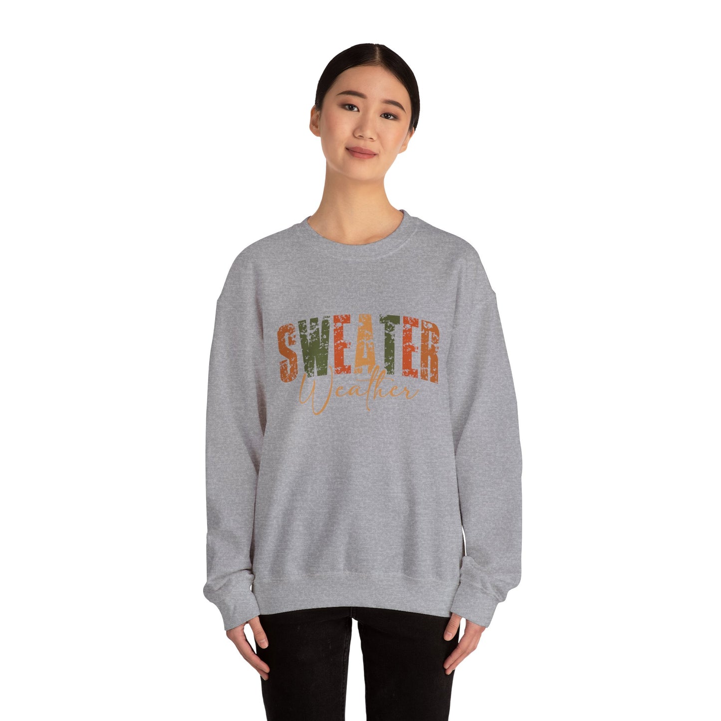 Cozy Sweatshirt for Fall - 'Sweater Weather' Unisex Crewneck, Perfect for Autumn Gatherings, Thanksgiving, Casual Wear, Gift Idea