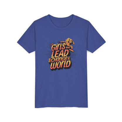 Youth Girls Who Lead Will Change the World Youth Short Sleeve T Shirt Kids