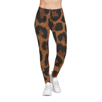 Leopard Print Leggings, Leopard Print Yoga Pants, Women's Casual Leggings, Workout Pants, Leggings