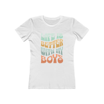 Life Is Better With My Boys Shirt Boy Mom Shirt Mom Of Boys Tee Shirt Christmas Gift Hanukkah Gift Mother's Day Gift Gift For Mom
