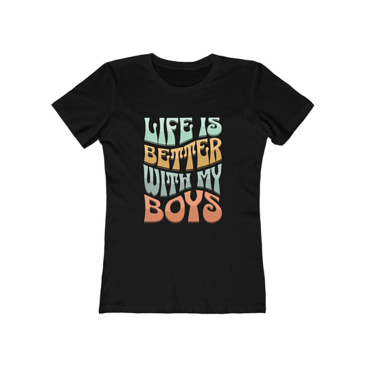Life Is Better With My Boys Shirt Boy Mom Shirt Mom Of Boys Tee Shirt Christmas Gift Hanukkah Gift Mother's Day Gift Gift For Mom