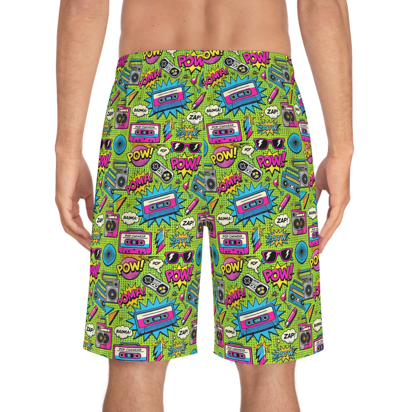 Men's 80s Retro Inspired Board Shorts