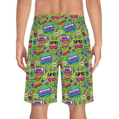 Men's 80s Retro Inspired Board Shorts
