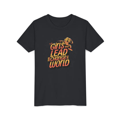 Youth Girls Who Lead Will Change the World Youth Short Sleeve T Shirt Kids