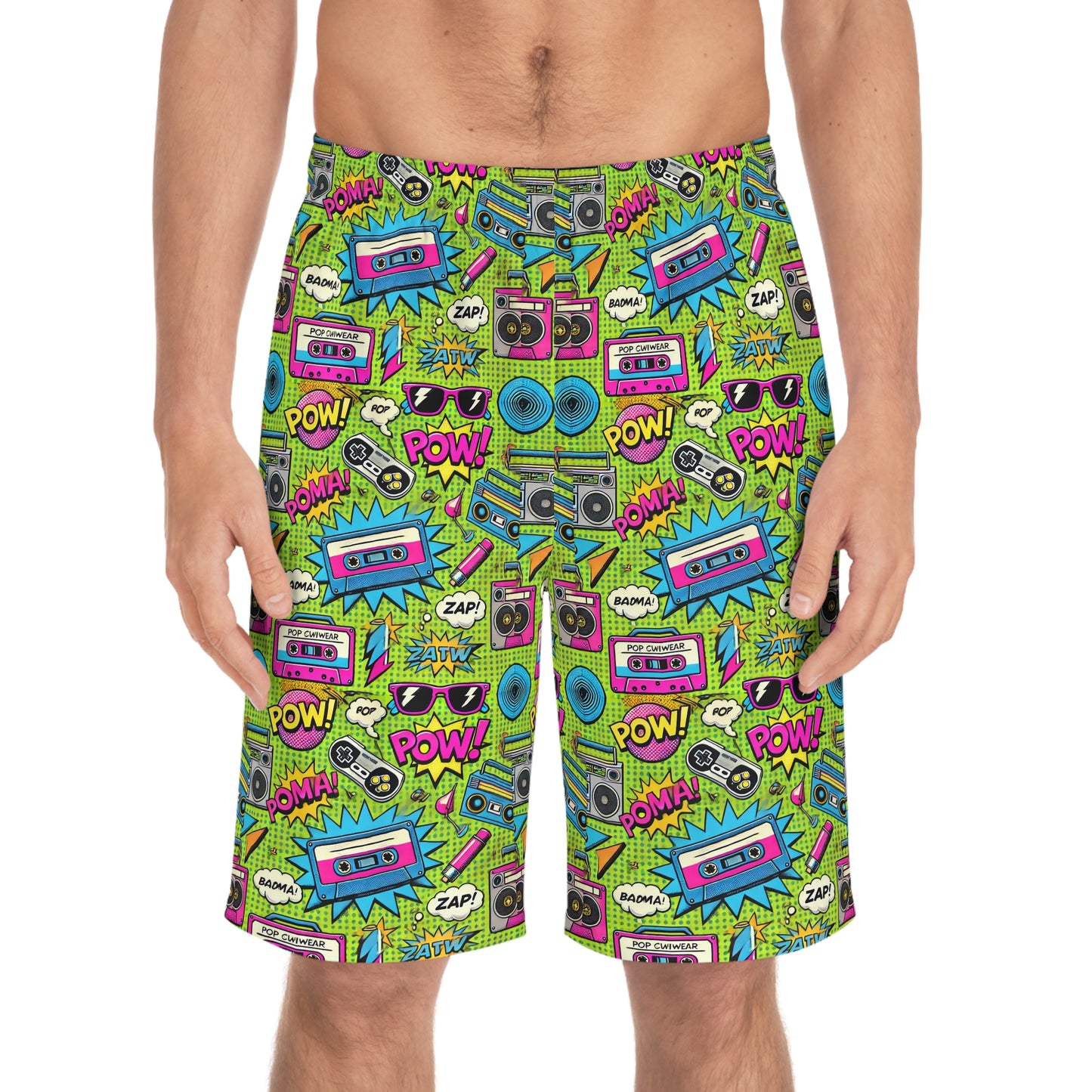 Men's 80s Retro Inspired Board Shorts