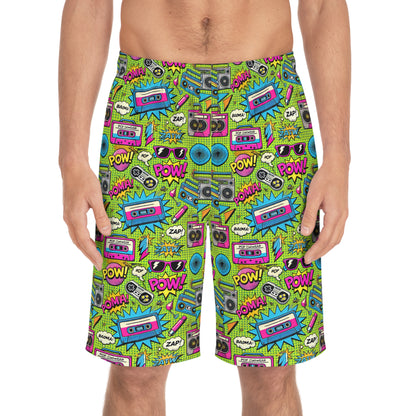 Men's 80s Retro Inspired Board Shorts