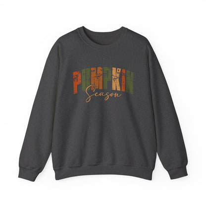 Pumpkin Season Crewneck Sweatshirt - Cozy Fall Fashion, Thanksgiving Gift, Autumn Apparel, Seasonal Style, Perfect for Halloween