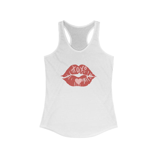 Red Lipstick Racerback Tank Top