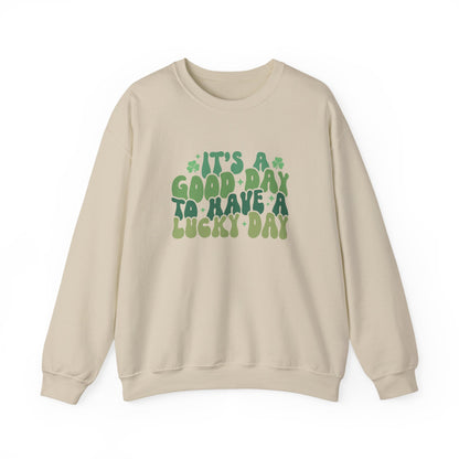 Its A Good Day, St Patricks Day, Lucky Day, Womens Heavy Blend Crewneck Sweatshirt