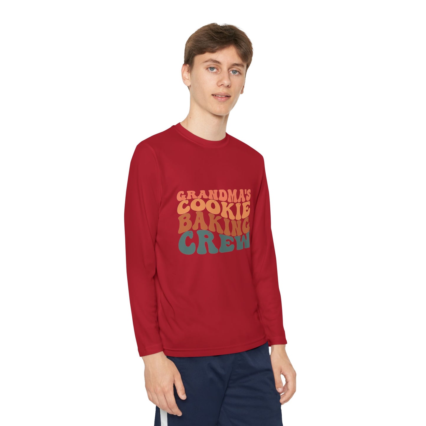 Kids Long Sleeve Grandma Cookie Baking Crew