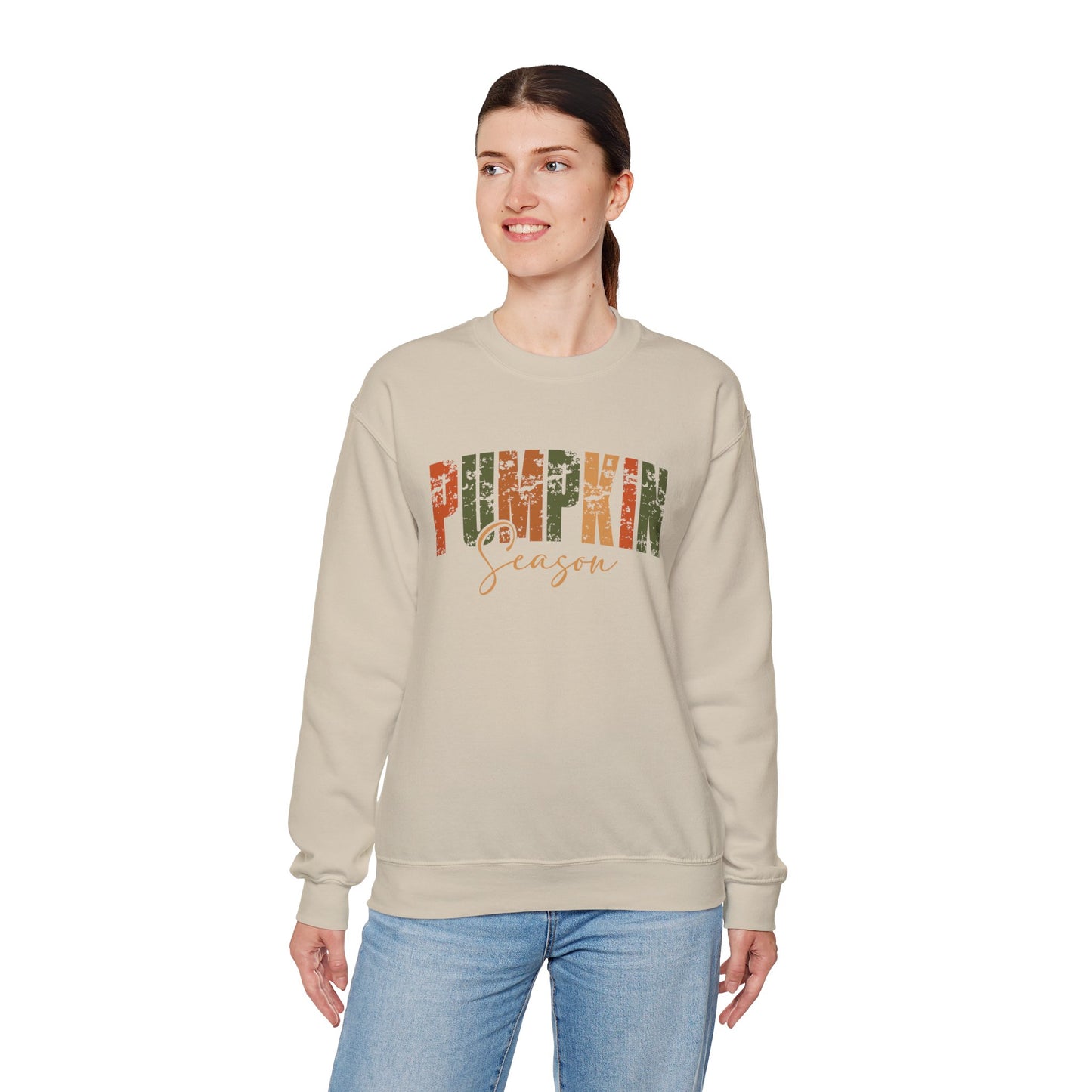 Pumpkin Season Crewneck Sweatshirt - Cozy Fall Fashion, Thanksgiving Gift, Autumn Apparel, Seasonal Style, Perfect for Halloween