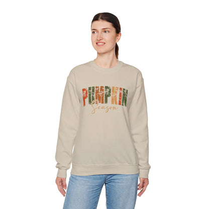 Pumpkin Season Crewneck Sweatshirt - Cozy Fall Fashion, Thanksgiving Gift, Autumn Apparel, Seasonal Style, Perfect for Halloween