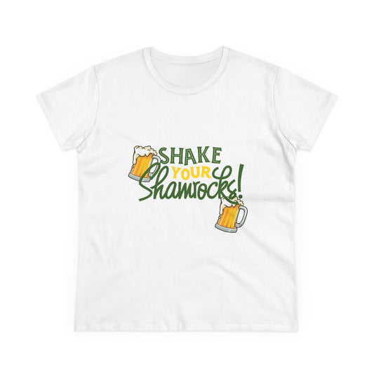 Shake Your Shamrocks Beer Mugs - Women's Midweight Cotton Tee