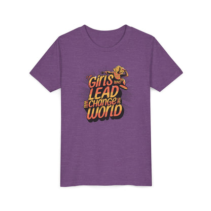 Youth Girls Who Lead Will Change the World Youth Short Sleeve T Shirt Kids