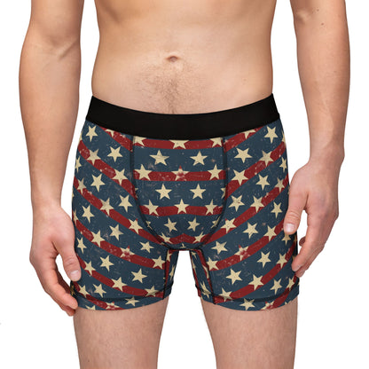 Mens Patriotic Boxer Briefs - USA Flag Design