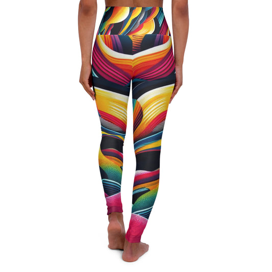 High Waisted Yoga Leggings, Workout Leggings, Funky Design Leggings