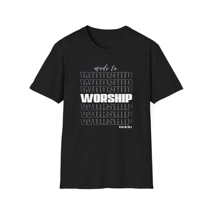 Made to Worship Unisex T-Shirt | Softstyle Tee for Music Lovers, Church Events, Inspirational Gifts, Everyday Wear, Casual Fashion