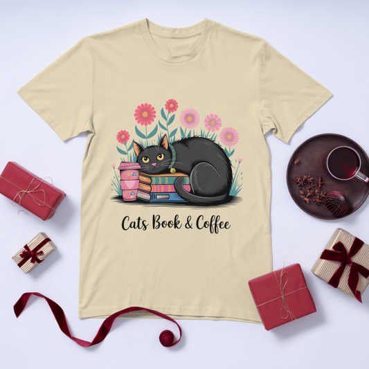 Cats Books & Coffee - Womens Classic Tee