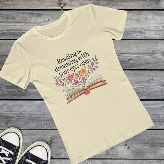 Reading is Dreaming - Casual Women's Slim T-Shirt